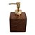 PORTA SABONETE GABINETTO CERAMICA 8X8X14CM 400ML MARROM - Imagem 1