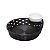 PETISQUEIRA RATTAN C/ BOWL PORC LATICE - Imagem 1