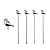 CJ APERITIVO BIRD 4 PECAS EM ACO INOX L10XP2XA15CM COR PRATA - Imagem 1