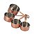 JG 4 MEDIDORES MARTELADO EM INOX 60/80/120/240ML COR COBRE - Imagem 1