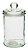 POTE REDONDO EM VIDRO LISO COM TAMPA 120ML D6XA11CM - Imagem 1