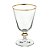 JG 6 TACAS AGUA BELLA GOLD RIM CRISTAL ECOLOGICO 350ML 15CM - Imagem 1