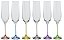 JG 6 TAÇAS CHAMPANHE RAINBOW EM CRISTAL ECOLÓGICO 190ML - Imagem 1