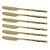 JG 6 ESPATULAS STEEL WOOD ACO INOX CABO BAMBU E CX PRETA - Imagem 1
