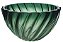 CENTRO DE MESA SCALLOP EM CRISTAL ECOLÓGICO 28CM VERDE - Imagem 1