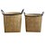 CONJ. DE CESTOS DE TRELICA COM ALCA DE METAL - 2PCS G:45CM X - Imagem 1