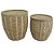 MESA LATERAL DE BAMBU COM TAMPO DE MADEIRA - 2PCS G:47CM X 5 - Imagem 1