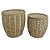 CONJ. DE BAUS DE MADEIRA E BAMBU -3PCS G 49CM X 49CM X 39,8C - Imagem 1