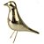 PASSARO DE CERAMICA DOURADO 17CM X 6CM X 18CM - Imagem 1