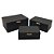 CJ. DE CAIXAS DE MADEIRA PRETO COM PUXADOR DE BAMBU - 3PCS - Imagem 1