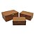 CJ. DE CAIXAS DE MADEIRA MARROM COM PUXADOR DE BAMBU - 3PCS - Imagem 1