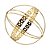 ESFERA DECORATIVA EM METAL DOURADO - Imagem 1