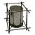 CASTICAL DE CRISTAL FUME COM METAL PRETO 16,5CM X 16,5CM X 2 - Imagem 1