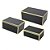 CONJ  DE CAIXAS PRETO E DOURADO DE VIDRO  3PCS - Imagem 1