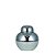 POTE CERAMICA C/ TAMPA BALL CHINESE STYLE PRATA 10 X 10 X 15 - Imagem 1