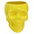 POTE CERAMICA SEM TAMPA SKULL AMARELO BRILHANTE GDE 20 X 15, - Imagem 1