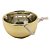 CACHEPOTS DE CERAMICA DOURADO COM ALCA E CORDA 12CM X 12CM X - Imagem 1
