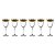 CJ DE TACAS PARA VINHO BRANCO COM DETALHE DOURADO  - 6 PCS - Imagem 1