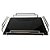 BANDEJA DE VIDRO PRETO E METAL PRATA 46CM X 31CM X 6CM - Imagem 1