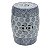 BANQUETA SEAT GARDEN DE CERAMICA BRANCO COM AZUL - Imagem 1