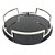 BANDEJA DE VIDRO PRETO E METAL PRATA 38,5CM X 38,5CM X 9,5CM - Imagem 1