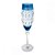 CJ TACAS DE CHAMPAGNE DE VIDRO AZUL  6 PCS 7CM X 7CM X 25CM - Imagem 1