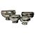 CL. DE 4 CAHEPOTS EM ALUMINIO PRATEADO PP 20CM | P 25CM | - Imagem 1