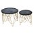 MESA DE METAL DOURADO E MADEIRA  2PCS - Imagem 1