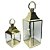 CJ DE LANTERNAS DE METAL E VIDRO DOURADAS 2 PCS G  23 X 22 X - Imagem 1