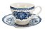 JOGO DE 12 PEÇAS PARA CHÁ ENGLISH BLUE EM PORCELANA 150ML - Imagem 1