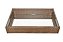 BANDEJA ESPELH INOX/RATTAN 53X38.5X6CM - Imagem 1