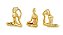 KIT ESCULTURA YOGA DOURADA EM PORCELANA - 3 PCS - Imagem 7
