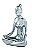 KIT ESCULTURA YOGA PRATA EM PORCELANA - 3 PCS - Imagem 5
