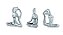 KIT ESCULTURA YOGA PRATA EM PORCELANA - 3 PCS - Imagem 8