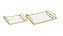 KIT BANDEJA DOURADA EM METAL COM ESPELHO - 2 PCS - Imagem 6