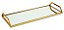 KIT BANDEJA DOURADA EM METAL COM ESPELHO - 2 PCS - Imagem 1