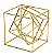 CUBO DOURADO EM METAL - Imagem 1