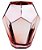 VASO  ROSE GOLD EM VIDRO - Imagem 1