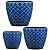 KIT CACHEPOT AZUL EM CERAMICA - 3 PCS - Imagem 6
