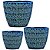 KIT CACHEPOT AZUL EM CERAMICA - 3 PCS - Imagem 5
