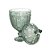 POTICHE DECORATIVO CRISTAL C/PÉ PRINCESS VERDE 15x32cm - Imagem 3
