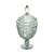 POTICHE DECORATIVO CRISTAL C/PÉ PRINCESS VERDE 15x32cm - Imagem 1