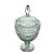 POTICHE DECORATIVO CRISTAL C/PÉ PRINCESS VERDE 15x28cm - Imagem 1