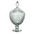 POTICHE DECORATIVO CRISTAL C/PÉ PRINCESS VERDE 15x28cm - Imagem 2