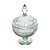 POTICHE DECORATIVO CRISTAL C/PÉ PRINCESS VERDE 15x24cm - Imagem 1