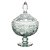 POTICHE DECORATIVO CRISTAL C/PÉ PRINCESS VERDE 15x24cm - Imagem 2