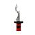 CJ 2 TAMPAS AÇO INOX P/VINHO 10x3cm - Imagem 1
