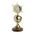 GLOBO DECORATIVO METAL/MADEIRA C/RELÓGIO DOURADO 26x12x10cm - Imagem 1