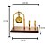 RELÓGIO DE MESA DECORATIVO METAL/MADEIRA DOURADO 20x10x17cm - Imagem 18