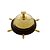CAMPAINHA DE MESA DECORATIVA METAL/MADEIRA DOURADA 15x9x15cm - Imagem 11